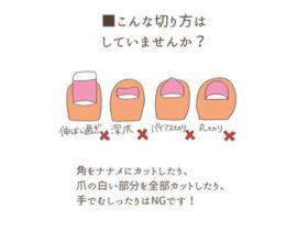 爪の切り方NG